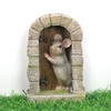 Fyne-Finds Mouse Door Statue Indoor Garden Outdoor Home Tree Animal