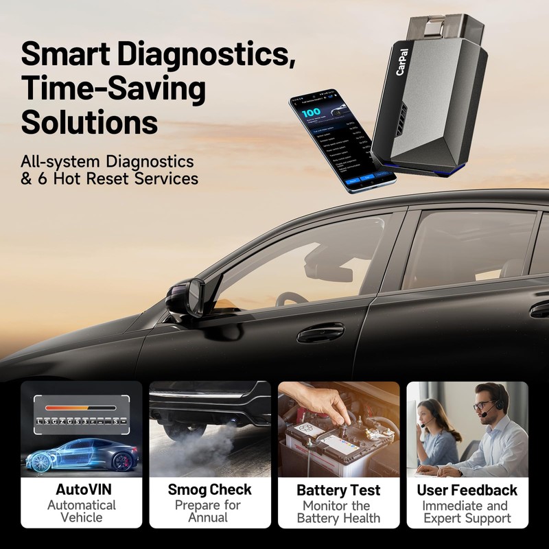 TOPDON Carpal OBD2 Scanner Bluetooth - Scanner for Car, AI-Assisted