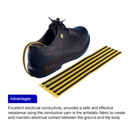 Kill Stat ESD Anti Static Foot Heel Ground Straps, Disposable Adjustable Shoe Straps, For Heel to Floor Grounding, Removes Static, 31 x 1.5cm, 100 Pieces, ESD Safe