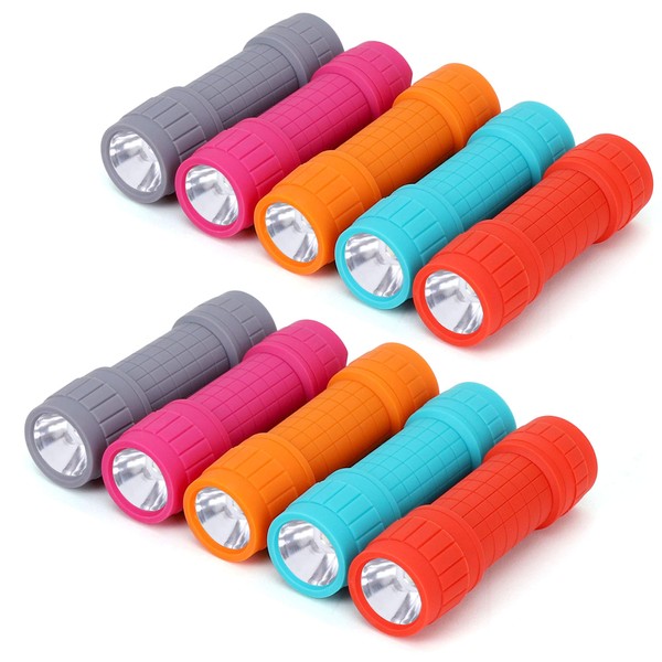 FASTPRO 10-Pack, Super Bright 100-Lumen (1W) LED Mini Flashlight Set, 30-Pieces AAA Dry Batteries are Included and Pre-Installed
