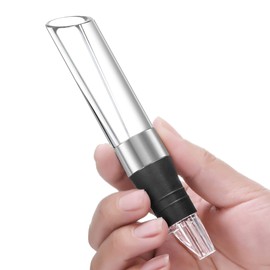 ZORTUNG Wine Aerator Pourer in Bottle Pouring Spout Diffuser Dispenser Aireators Tube Single Decanter Pour Set with 3 Hidden Air Holes Stainless Steel Protect Ring for Red and White Wine Lover Gift