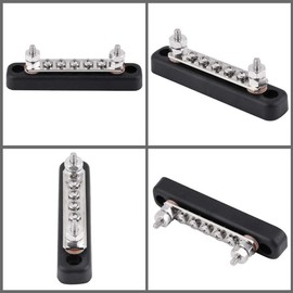Namvo Bus Bars 5 Positions Electric Terminal Junction Block W/ 2 Stud AC 300V DC 48V for Truck Bus Boat Caravan