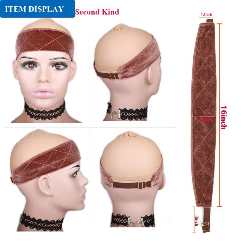 TOBBST Wig Grip Headbands for Women,2 Pieces Adjustable wig grip
