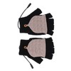 Heated Gloves Fingerless Full Finger Adjustable 3 Gear Black Hand