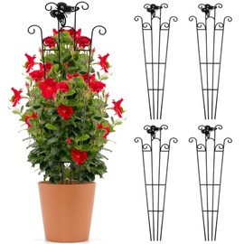 32'' Garden Trellis for Climbing Plants Indoor, Kalolary 4PCS Butterfly Garden Trellis Vine Trellis Frame Grow Support for Indoor Outdoor Potted Plant Trellis Support for House Plants Flowers Vine Ivy