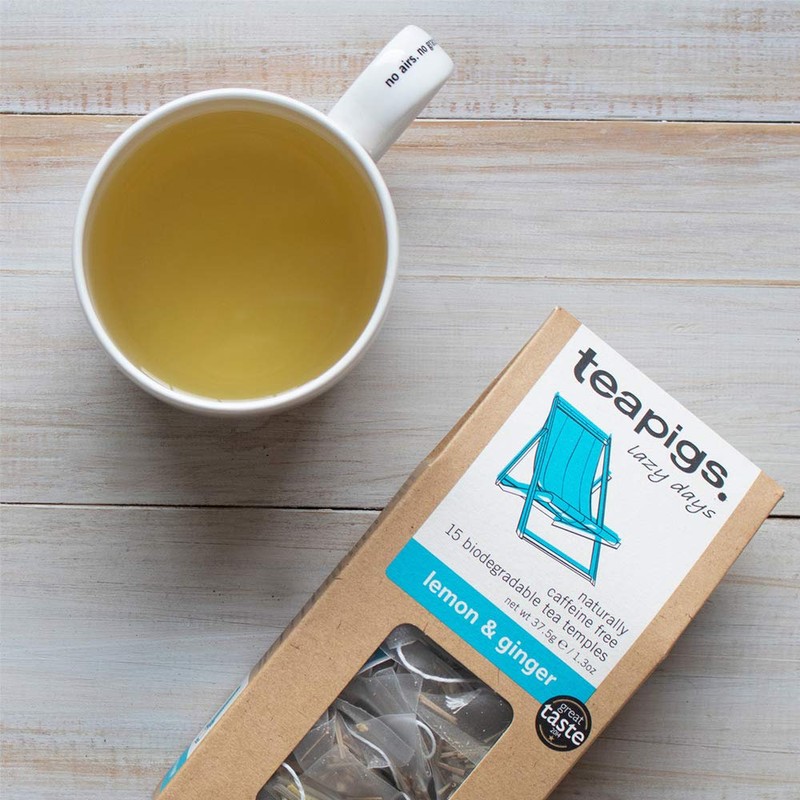 teapigs Lemon & Ginger Herbal Tea Bags Made With Whole