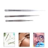 ULTECHNOVO 3pcs Non-magnetic Tweezers Round Tips Precision Stainless Steel for