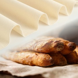 Robin Goods® 2 x linen cloth for baking bread, dough cloth made of 100% natural linen, baker's linen for dough preparation and baking (75 x 45 cm, 2 pieces)