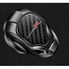(MHNETY) Engine Push Button Cover Suitable for TYPE-R Car Start Stop Button Switch Decorative Cover Switch Cover Car Start Button Ring Engine Push Ring Engine Starter Cover Zinc Alloy + Carbon Fiber
