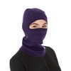 100% Merino Wool Balaclava Dark Purple One Size