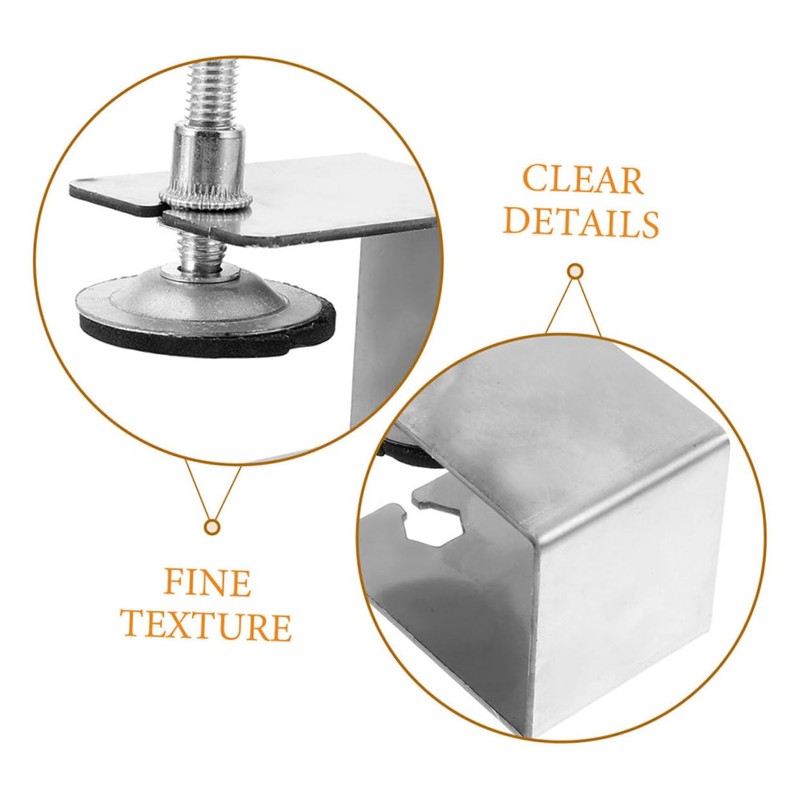 SHINEOFI 4pcs Stainless Steel Drawer Panel Clamps Adjustable Cabinet Installation