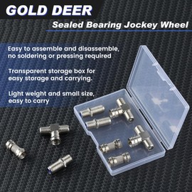 GOLD DEER 9PCS 3 Way Connector F Male to Dual F Female F-Type Coaxial Cable Splitter Male to Male Coax Connector Female to Female Coaxial Cable Adapter with Storage Box TV Splitter 2 in 1 Out F Type