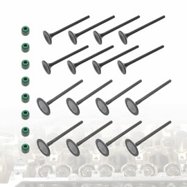 SecosAutoparts Intake Exhaust Valves Kit 22211-2B400 22212-2B000 Compatible With Hyundai Accent Veloster 2012-2017 1.6L Compatible With Kia Rio Soul 2012-2018 1.6L