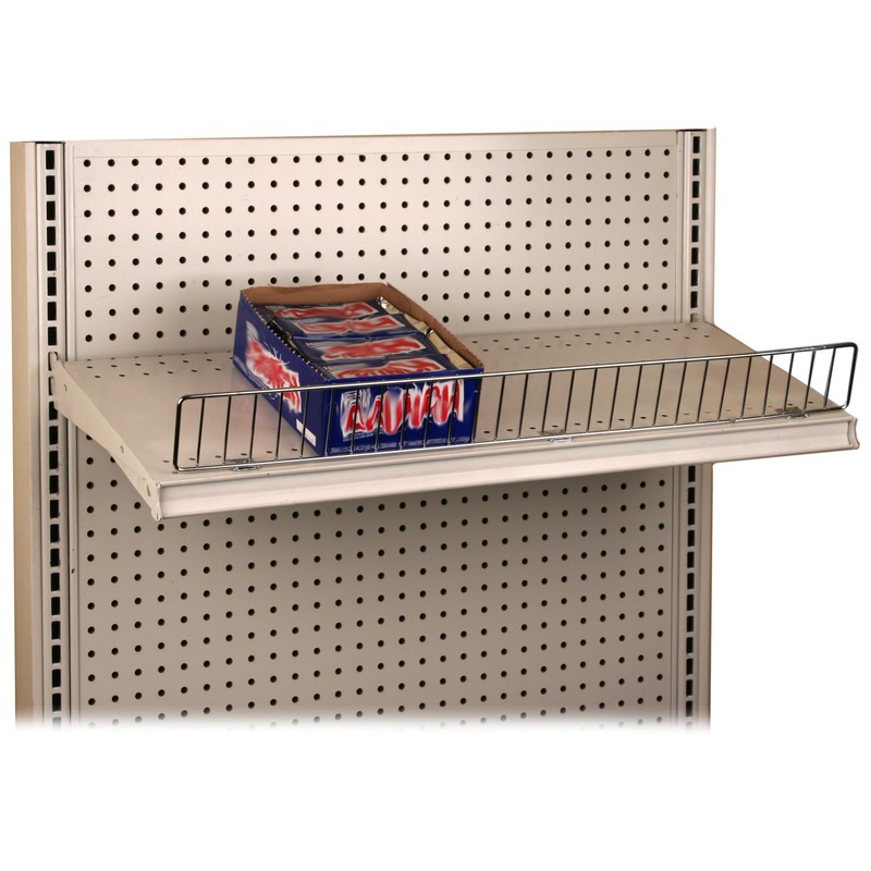 STORE FIXTURES DIRECT Gondola Shelf Fence, Wire Front Lip for
