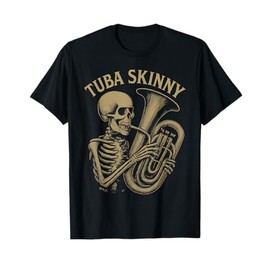 Skeleton Tuba Skinny T-Shirt