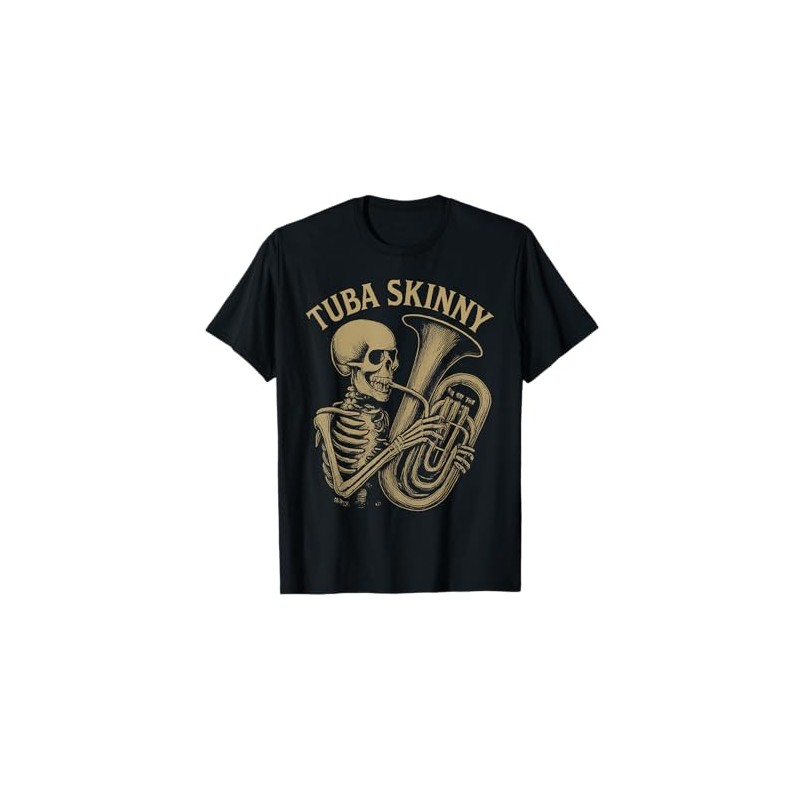 Skeleton Tuba Skinny T-Shirt