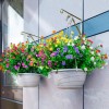 Quanfairy 10pc Artificial Flower Outdoor UV Resistant Fake Plant Wedding