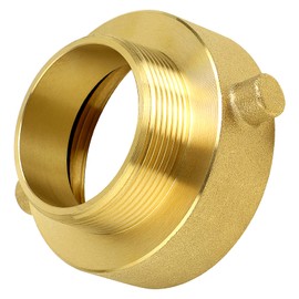 NOVINO Fire Hydrant Hose Adapter 2-1/2" NST/NH Female x 2" NPT Male, Brass Fire Hydrant Adapter to Garden Hose
