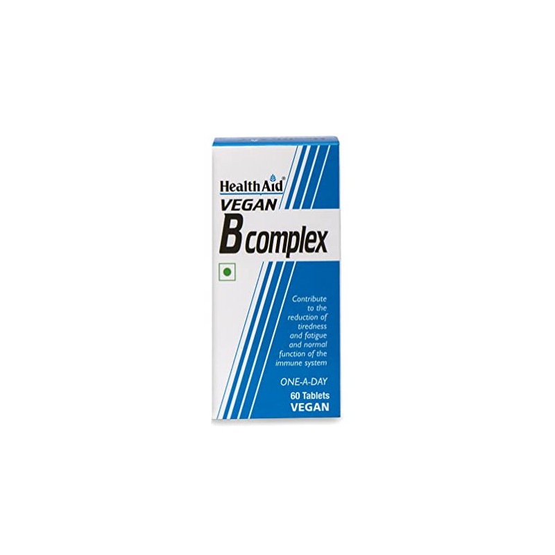 HealthAid Vegan B-Complex Tablets - (Pack of 60 Tablets)