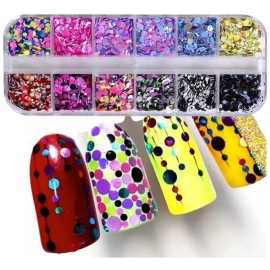 Dbmb Acetatos Decoración De Uñas Acrílicas Gel (confeti)