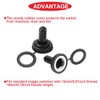 MKBKLLJY 20Pcs 12mm/0.47inch Mounting Hole Black Waterproof Dustproof Rubber Boot