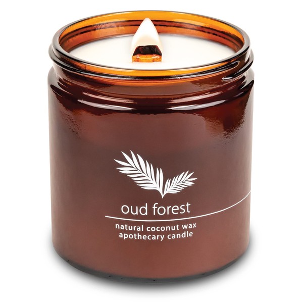 Hemlock Park Crackling Wood Wick Candle Handcrafted with Natural Coconut