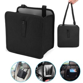 Zukida Car Trash Can, Car Trash Can, Hanging Car Garbage Bag, Storage Pocket, Large Capacity, Foldable, Space-Saving, Waterproof, Easy Installation, Ideal for Front and Rear Vehicles, Rooms, Offices