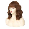 Miuric Brown Wig with Bangs Auburn Wigs for Women Short