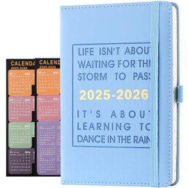 Daily Planner 2025-2026,Academic Diary Day per Page,from Jul 2025 to Jun 2026,Best Agenda & Daily Calendar to Boost Productivity & Gratitude Journal Personal Daily Organizer - 14.5x21.5cm (Blue)