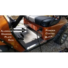 J & O Carts Parts Yamaha G1 Golf Cart black Powder Coated Aluminum Diamond Plate Kick Panel