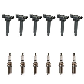 TRQ Ignition Kit Ignition Coil Spark Plugs Compatible with 99-08 Lexus 00-08 Toyota