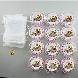 12 PCS First Communion Favors of Wooden Rosary in a Container with Gift Bag Rosary Necklace in Bulk Boy Girl Rosario Rosa de Recuerdo para Primera Comunion