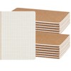 ZCZN 24 Pack A5 Kraft Notebooks Bulk, 8.15x5.5 Inches Graph
