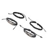12PCS Braided Faux Leather Bracelet Set Multilayer Vintage Rock Style