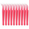 10 Pieces Tweezers for Crafting Stainless Steel Curved Pointed Tweezers