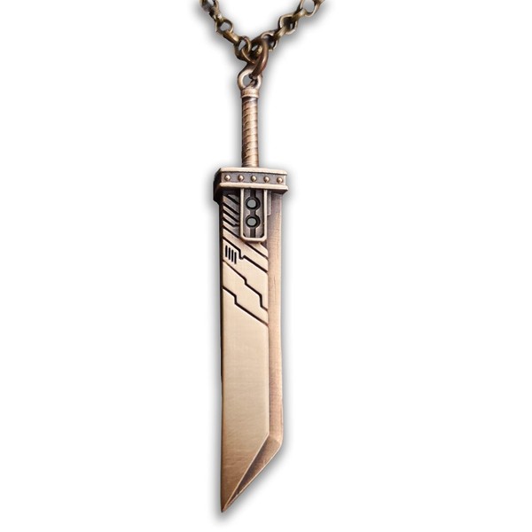 Cloud Strife Fantasy RPG Buster Sword Pendant Necklace VII