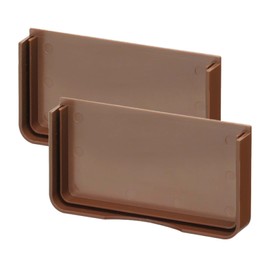 INEFA Gutter End Piece Carport Set Right and Left Box-Shaped 12 x 7 x 2 cm Brown Gutter Accessories, Easy Assembly, Made in Germany