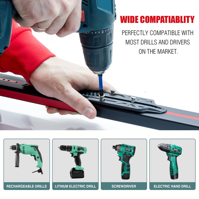 38pcs Impact Driver Bit Set, Magnetic S2 Screwdriver Bit Set,