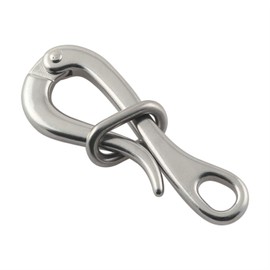 ZRM&E 100mm Quick Release Hook Ship Hook 316 Stainless Steel Pelican Hook for Lifeboats, Liferafts