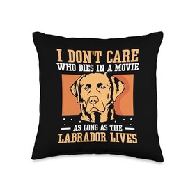 Labrador Retriever Gifts Adult Labrador Costume In a Movie as Long as The Labrador Throw Pillow, 16x16, Multicolor