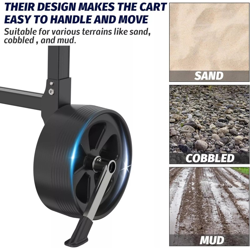 GanFindX Upgraded Foldable & Aluminium Kayak Cart Dolly Equipped with