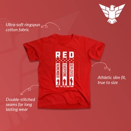 GunShowTees RED Friday Remember Everyone Deployed Shirt, 2X-Large, Red