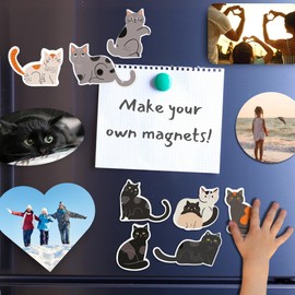 Evergreen Goods A4 Holographic White Printable Vinyl (Magnetic) - Inkjet and Laser Compatible, Waterproof, Glossy, Perfect Sticker Paper for Silhouette Cutter, 10 Sheets (Single)