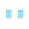 Carissima Gold Women's 9 ct White Gold Rectangular Blue Topaz