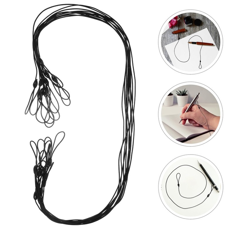 HOMSFOU 10 Pack Elastic Stylus Lanyard, Coil Spring Anti-Loss Strap