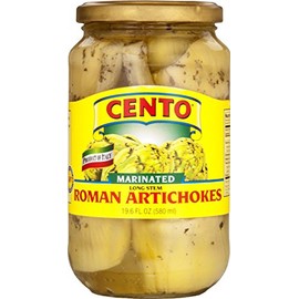 Cento - Marinated Long Stem Roman Artichokes, (2)- 19.6 oz. Jars