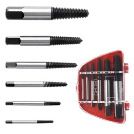 Verazquy 6Pcs Damaged Screw Bolt Extractor Set, Easy Out Bolt Extractor Screw Extractor Set with Box, 6 Practical Sizes Quick Stripped Screw Stud Bolt Remover Tool for Home 1/8 to 1 Inch Thread Screw