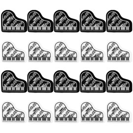 Milisten Piano Shaped Erasers 20pcs Novelty Erasers Funny Stationery Erasers for Classroom Rewards