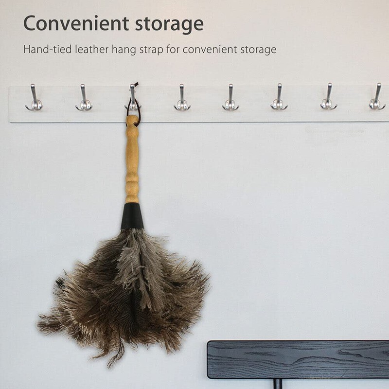 TEAMWILL 2PACKS 13" Ostrich Feather Duster Durable Dust Collecting Cleaning