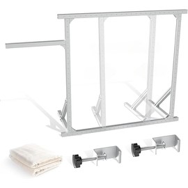 BESGEER Rug Tufting Frame for Rug Making, 36.6X 36.2'' [Adjustable Size] Aluminum Metal Rug Tufting Frame Kit, with Tufting Cloth and Nail-stab Resistant Tape, Rug Making Supplies for Tufting Gun